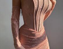 Мереживна сукня максі з рукавичками  | PUSHKA SHOP