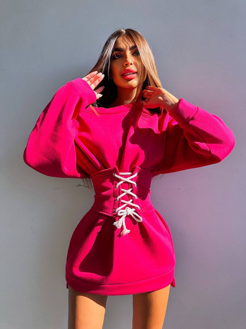 Тепле затишне худі over-size на флісі + корсет на шнурівці Можна носити з корсетом та без Тепле затишне худі over-size на флісі + корсет на шнурівці Можна носити з корсетом та без | PUSHKA SHOP