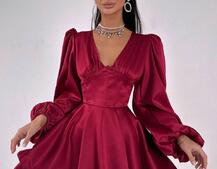 Атласна корсетна сукня  з пишною подвійною спідницею  Атласна корсетна сукня  з пишною подвійною спідницею  | PUSHKA SHOP