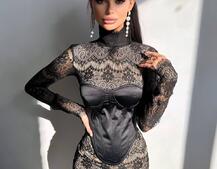 Комплект: мереживна сукня міні + корсет  Комплект: мереживна сукня міні + корсет  | PUSHKA SHOP