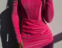 Оксамитова корсетна сукня міні, декорована стразами     Ручна робота  Оксамитова корсетна сукня міні, декорована стразами     Ручна робота  | PUSHKA SHOP