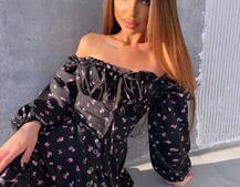 Сукня з воланами та шнурівкою  по спинці Сукня з воланами та шнурівкою  по спинці | PUSHKA SHOP