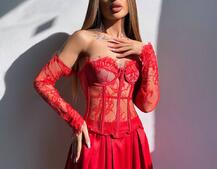 Комплект : мереживий корсет   + спідниця максі | PUSHKA SHOP