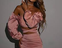 Атласний комплект, бахромою зі стразами  Ручна робота, прикраса пришита  Атласний комплект, бахромою зі стразами  Ручна робота, прикраса пришита  | PUSHKA SHOP