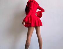 Сукня з з воланами на ґудзиках  Сукня з з воланами на ґудзиках  | PUSHKA SHOP