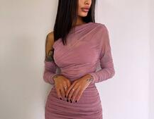 Міні сукня з драпіруванням   | PUSHKA SHOP