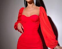 Корсетна сукня з чашечками з ефектом push up з драпіруванням   Корсетна сукня з чашечками з ефектом push up з драпіруванням   | PUSHKA SHOP