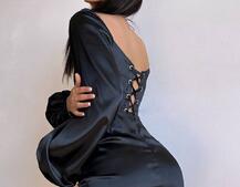 Атласний  комплект: корсет + спідниця з драпіруванням | PUSHKA SHOP