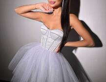 Комплект: корсет, декорований стразами  +  пишна фатинова спідниця Комплект: корсет, декорований стразами  +  пишна фатинова спідниця | PUSHKA SHOP