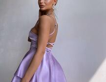 Шовкова сукня  з пишною спідницею та шнурівкою   | PUSHKA SHOP