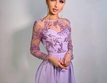 Сукня максі з паєтками та розрізом на спідниці Сукня максі з паєтками та розрізом на спідниці | PUSHKA SHOP