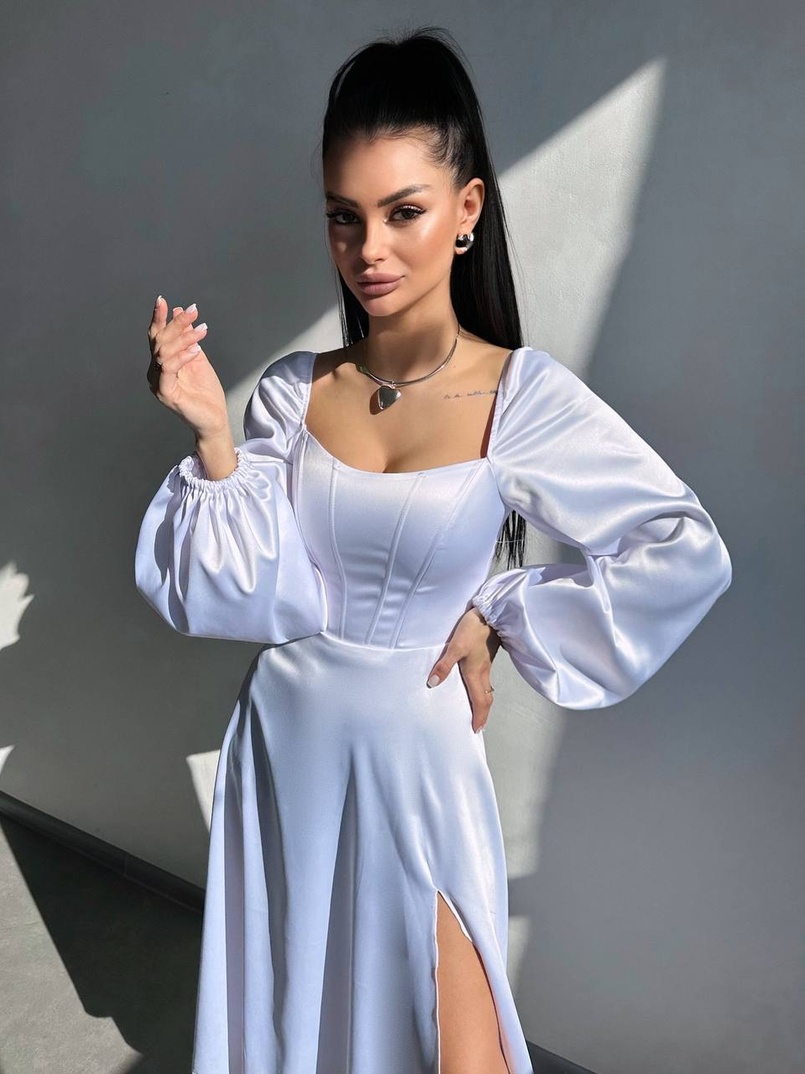 Елегантна сукня міді з корсетним верхом | PUSHKA SHOP