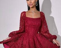 Мереживна сукня з корсетним верхом та пишною подвійною спідницею  Мереживна сукня з корсетним верхом та пишною подвійною спідницею  | PUSHKA SHOP