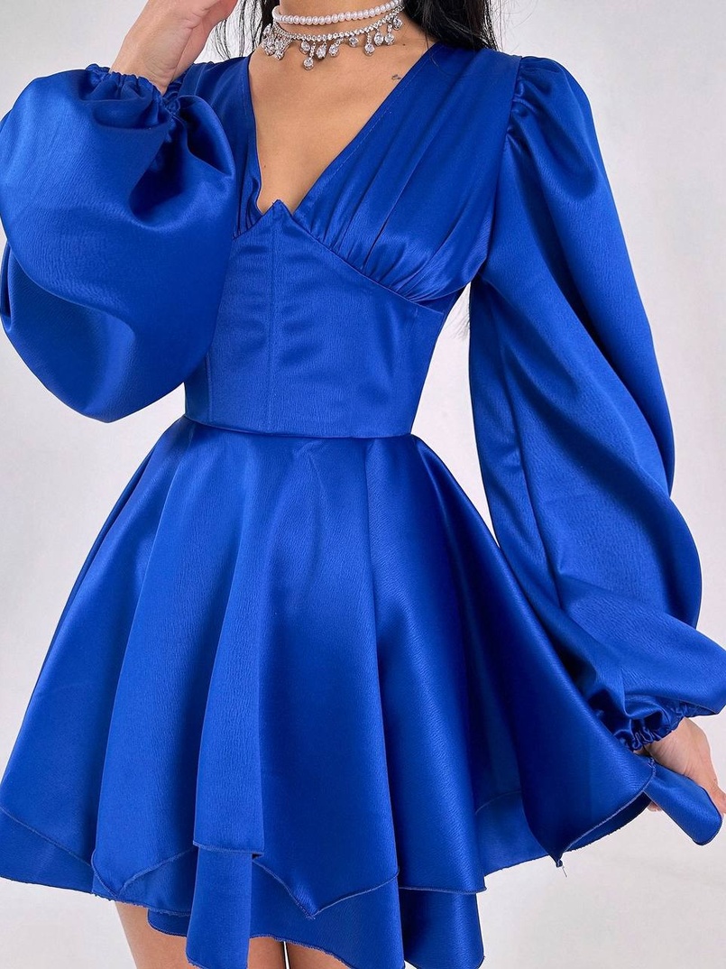 Атласна корсетна сукня  з пишною подвійною спідницею  Атласна корсетна сукня  з пишною подвійною спідницею  | PUSHKA SHOP