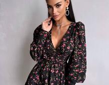 Сукня міні з пишною спідницею та драпіруванням на талії Сукня міні з пишною спідницею та драпіруванням на талії | PUSHKA SHOP