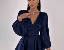 Атласна корсетна сукня  з пишною подвійною спідницею  Атласна корсетна сукня  з пишною подвійною спідницею  | PUSHKA SHOP