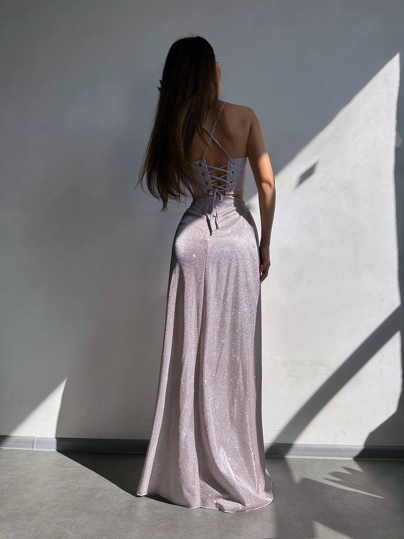 Сяючий комплект: корсет + спідниця максі Сяючий комплект: корсет + спідниця максі | PUSHKA SHOP