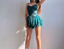 Атласний ромпер бюстьє  | PUSHKA SHOP