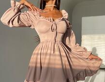 Платье с чашечками и пышной юбкой с оборками   | PUSHKA SHOP