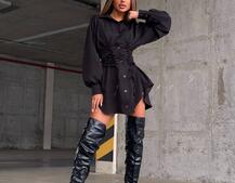 Сукня-сорочка зі шнурівкою Сукня-сорочка зі шнурівкою | PUSHKA SHOP