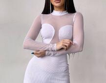 Трикотажна сукня з вставками сітки Трикотажна сукня з вставками сітки | PUSHKA SHOP