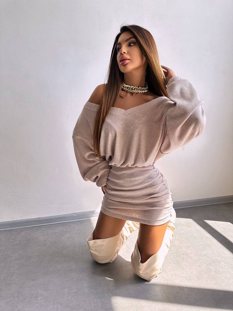 Трикотажна сукня міні  | PUSHKA SHOP