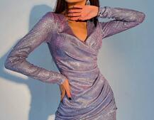 Блискуча сукня з драпіруванням Блискуча сукня з драпіруванням | PUSHKA SHOP