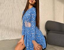 Приталена сукня з корсетною вставкою та спідницею-сонцем Приталена сукня з корсетною вставкою та спідницею-сонцем | PUSHKA SHOP