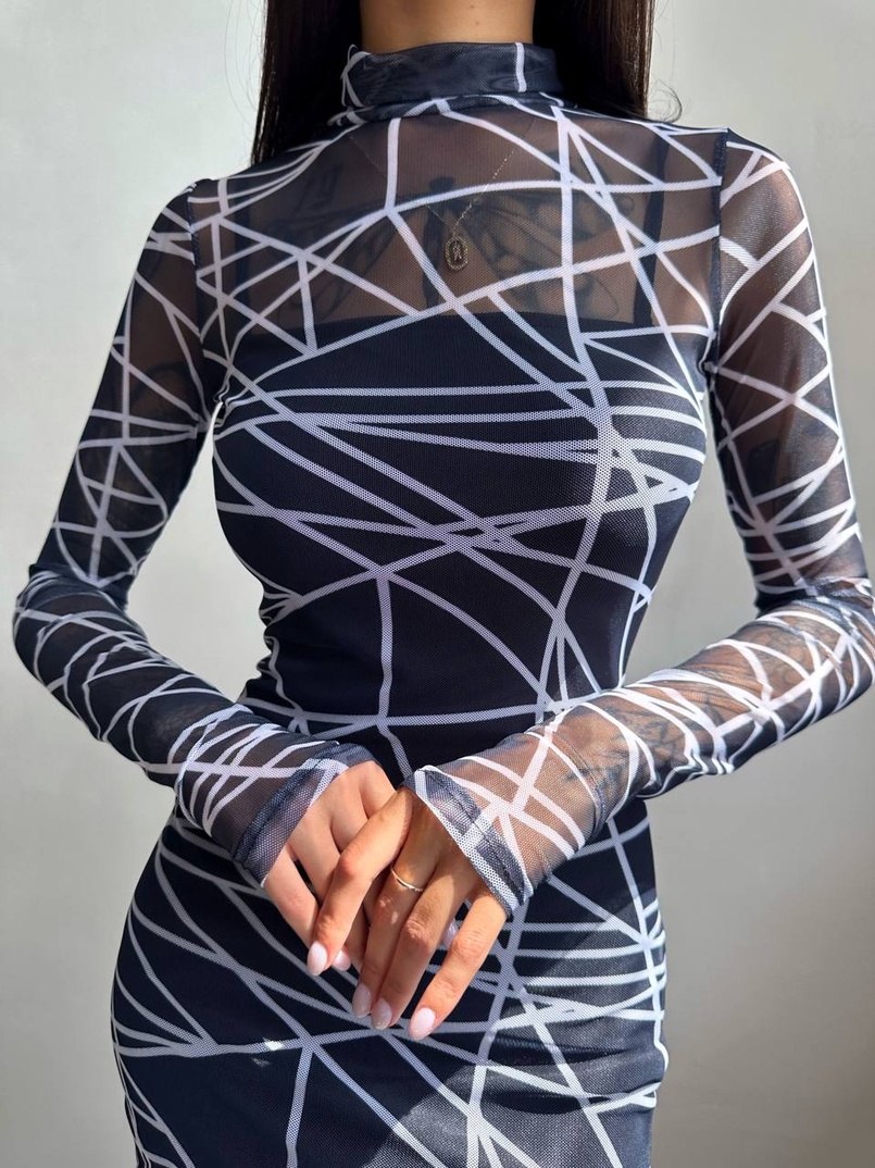 Сукня міді з принтом  Сукня міді з принтом  | PUSHKA SHOP