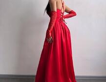 Атласний комплект: корсет + спідниця максі Атласний комплект: корсет + спідниця максі | PUSHKA SHOP