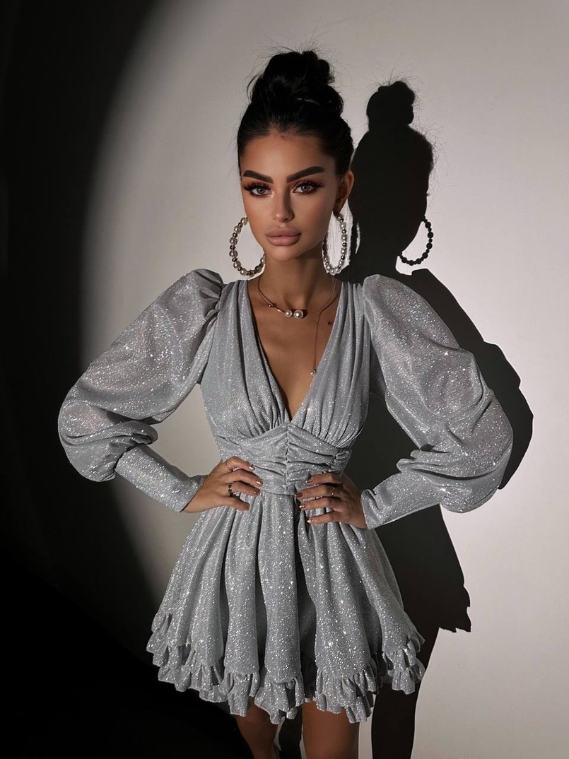 Сукня із пишною подвійною спідницею та драпіруванням  | PUSHKA SHOP