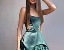 Атласна корсетна сукня  Атласна корсетна сукня  | PUSHKA SHOP