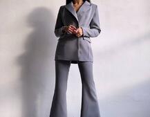 Костюм: піджак на підкладці, штани кльош+ жилет  Костюм: піджак на підкладці, штани кльош+ жилет  | PUSHKA SHOP