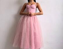 Сукня міді із чашечками з пишною спідницею | PUSHKA SHOP