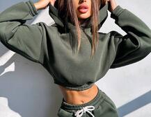 Базовий костюм на флісі з об'ємними капюшоном Базовий костюм на флісі з об'ємними капюшоном | PUSHKA SHOP