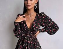 Сукня міні з пишною спідницею та драпіруванням на талії Сукня міні з пишною спідницею та драпіруванням на талії | PUSHKA SHOP