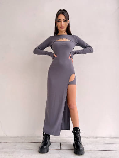 Облягаюча сукня міді цікавого крою Облягаюча сукня міді цікавого крою | PUSHKA SHOP
