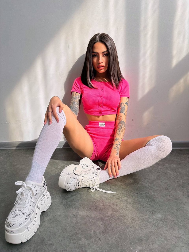 Комплект: топ на ґудзиках + велосипедки Комплект: топ на ґудзиках + велосипедки | PUSHKA SHOP