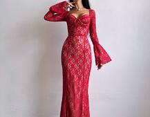 Мереживна сукня максі з чашечками    Мереживна сукня максі з чашечками    | PUSHKA SHOP