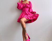 Сукня з воланами та шнурівкою  по спинці Сукня з воланами та шнурівкою  по спинці | PUSHKA SHOP