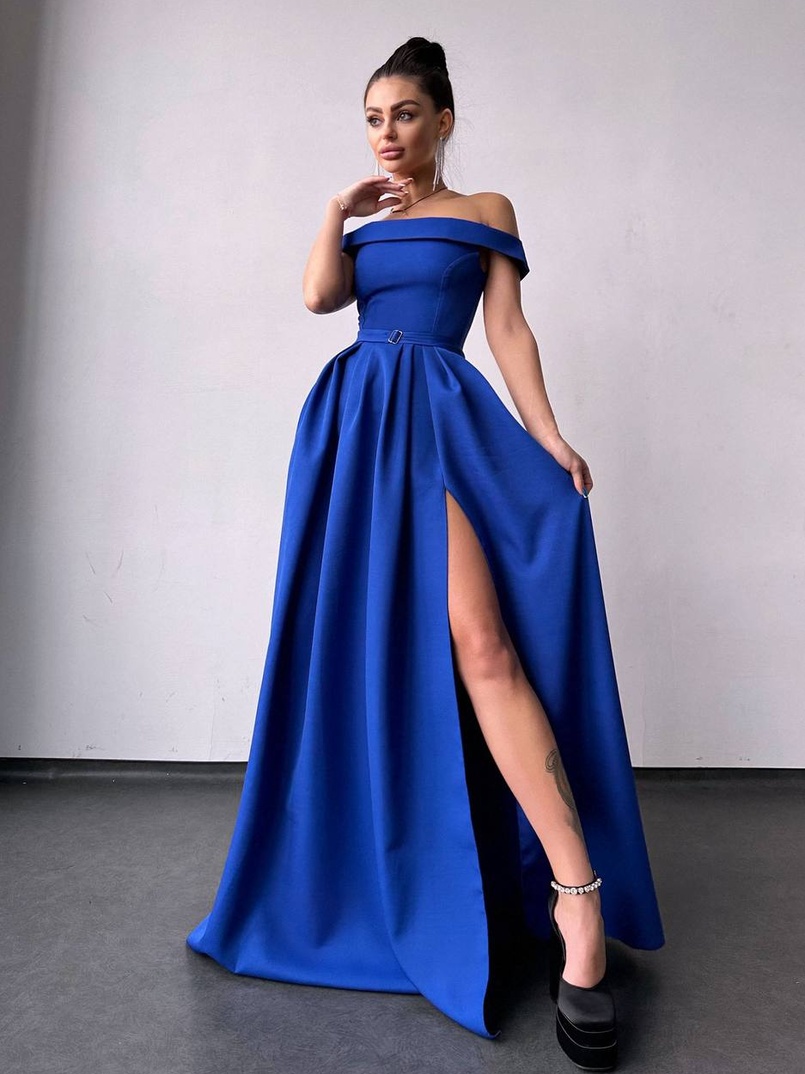 Сукня максі з відкритими плечима  Сукня максі з відкритими плечима  | PUSHKA SHOP