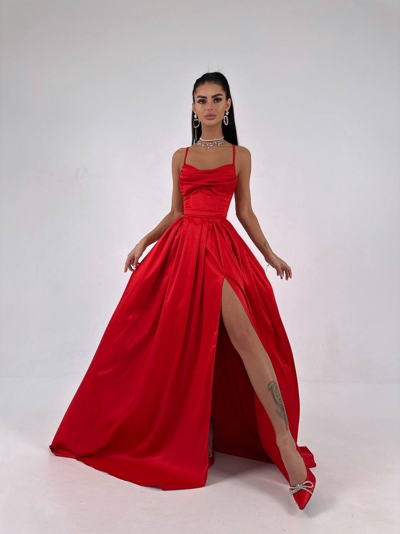 Атласний комплект: корсет + спідниця максі  | PUSHKA SHOP