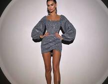 Сяючий комплект: корсет + спідниця міні з драпіруванням Сяючий комплект: корсет + спідниця міні з драпіруванням | PUSHKA SHOP