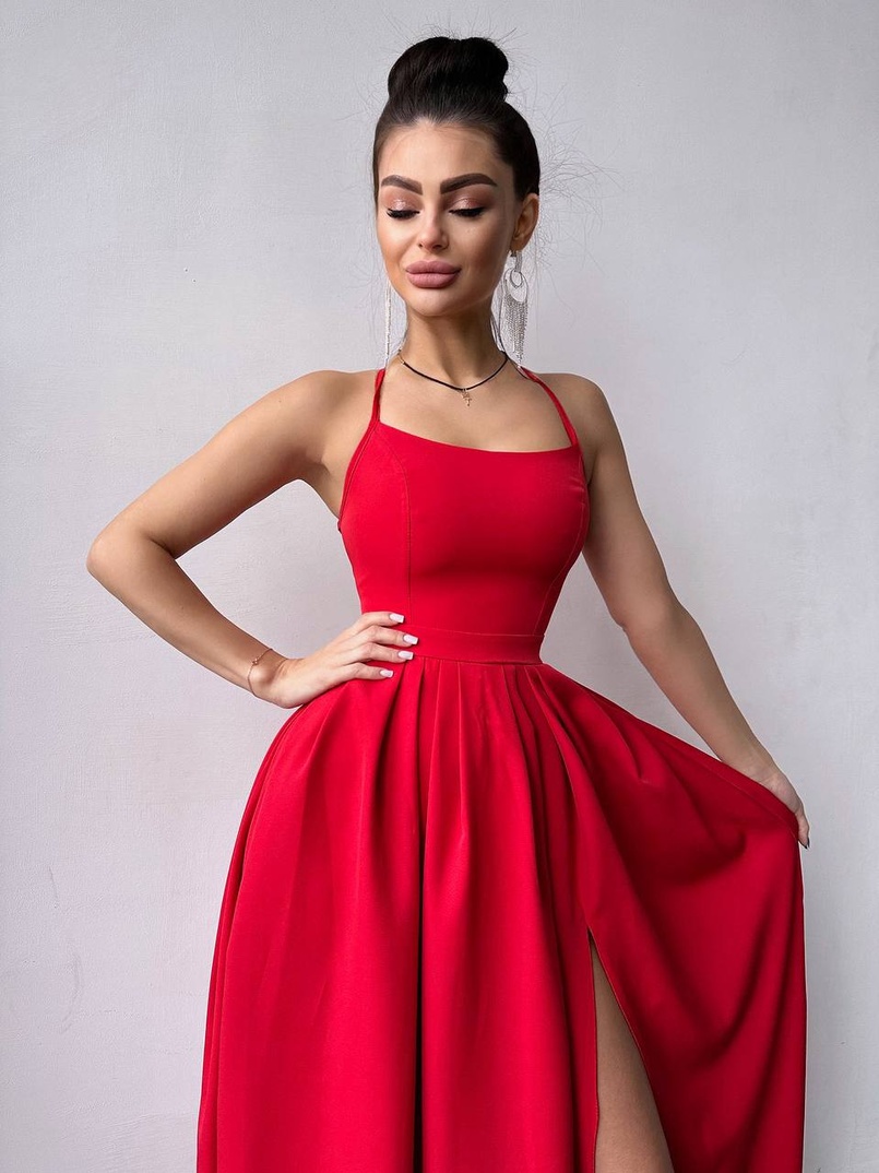 Сукня максі  зі шнурівкою на спинці Сукня максі  зі шнурівкою на спинці | PUSHKA SHOP