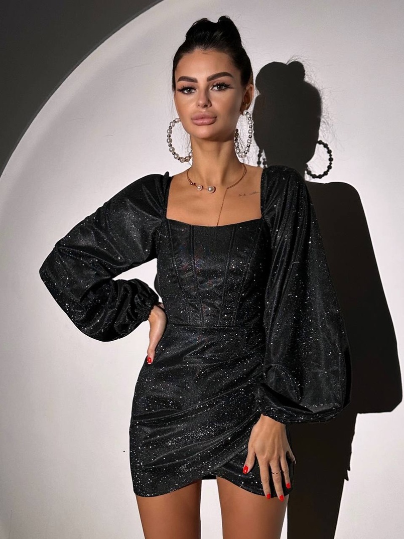 Сяючий комплект: корсет + спідниця міні з драпіруванням Сяючий комплект: корсет + спідниця міні з драпіруванням | PUSHKA SHOP