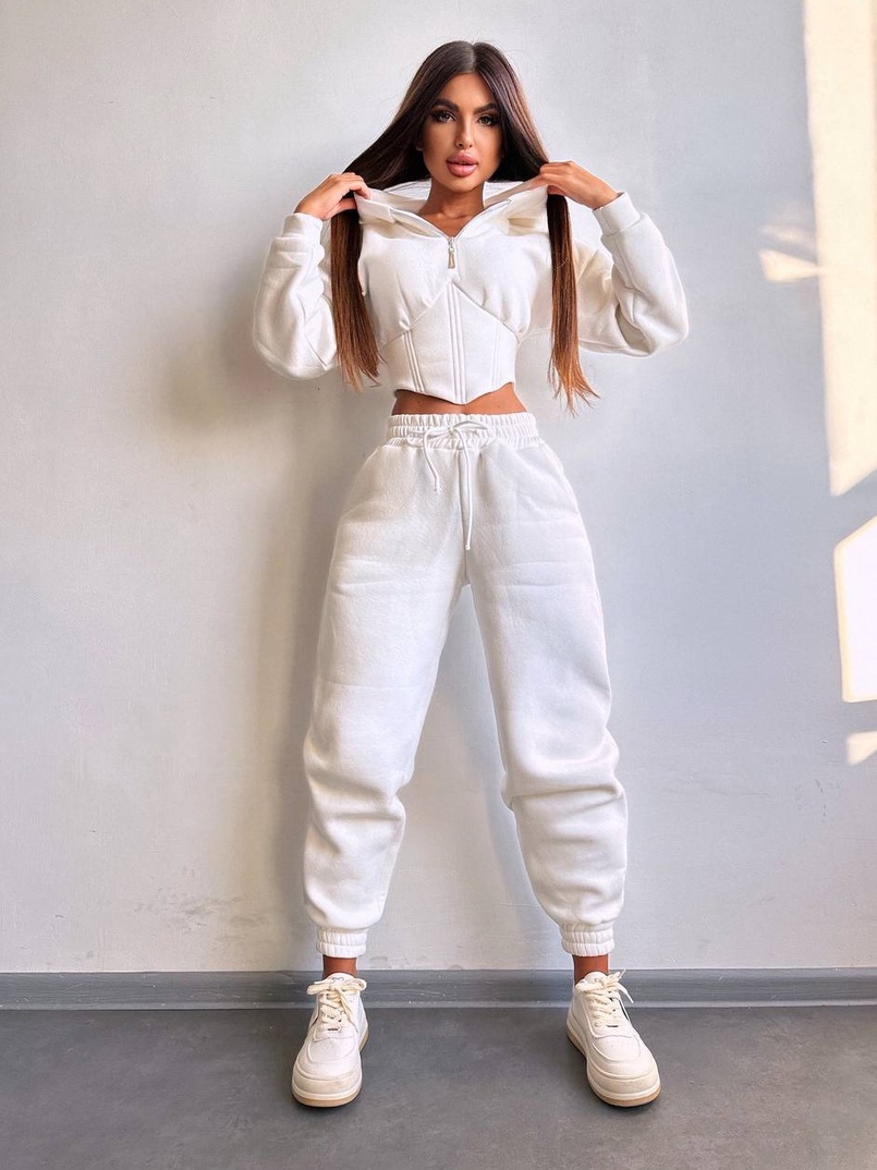 Комплект на флісі : худі з елементами корсету + штани  Комплект на флісі : худі з елементами корсету + штани  | PUSHKA SHOP