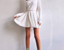 Трикотажна сукня міні із спідницею сонцем     | PUSHKA SHOP