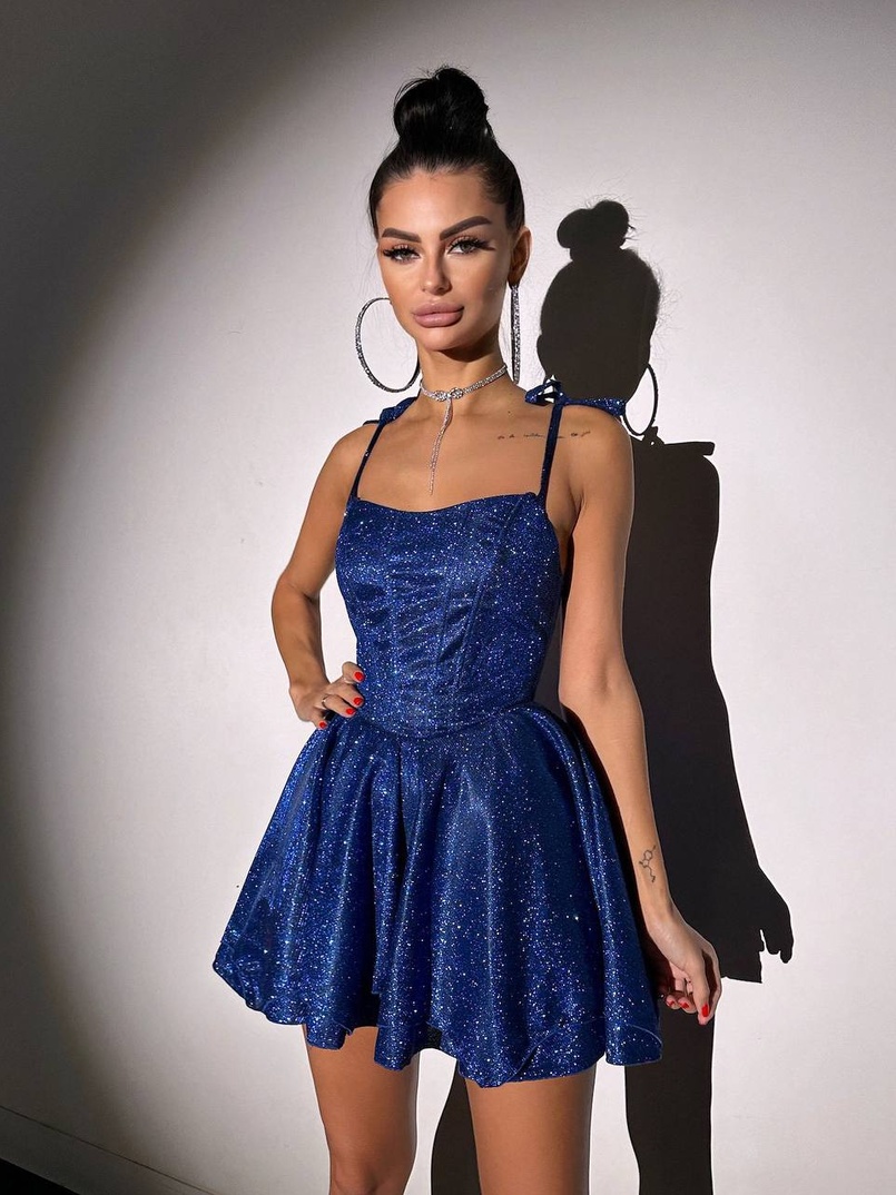 Блискуча корсетна сукня з пишною подвійною спідницею | PUSHKA SHOP