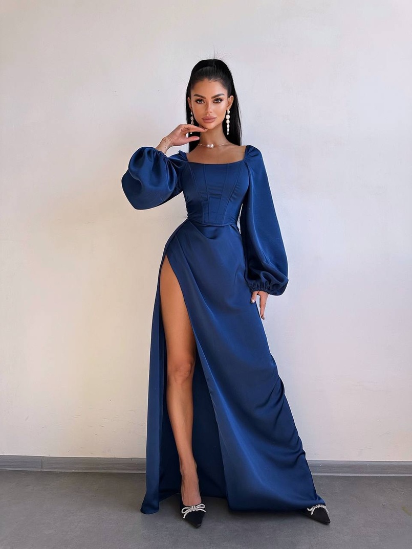 Атласний комплект: корсет + спідниця максі з драпіруванням Атласний комплект: корсет + спідниця максі з драпіруванням | PUSHKA SHOP