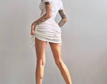 Сукня-міні  з елементами корсету  Довжину спідниці можна регулювати  | PUSHKA SHOP